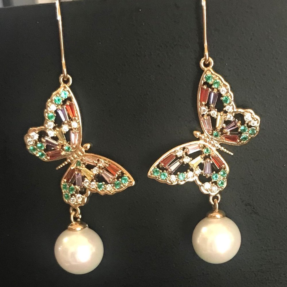 Eye Candy LA Papillon Butterfly Earrings